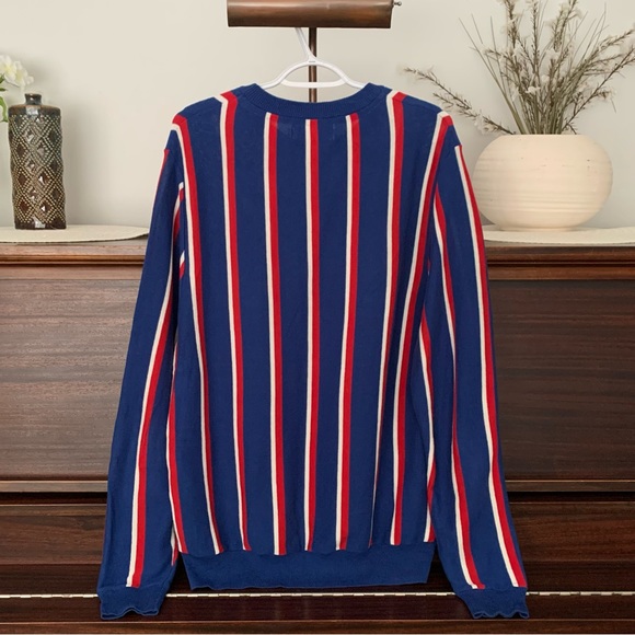 Frederik Anderson Copenhagen Retro Striped Sweater, Size Large - Picture 5 of 9
